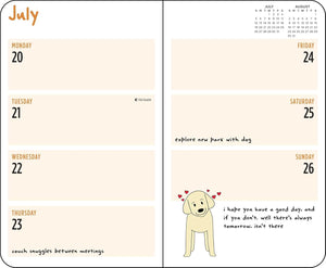 Thoughts of Dog 12-Month 2026 Weekly/Monthly Planner Calendar