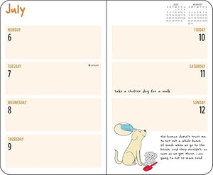 Thoughts of Dog 12-Month 2026 Weekly/Monthly Planner Calendar